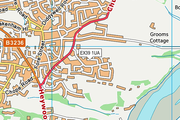 EX39 1UA map - OS VectorMap District (Ordnance Survey)
