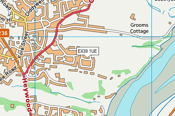 EX39 1UE map - OS VectorMap District (Ordnance Survey)