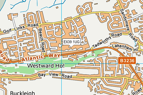 EX39 1UG map - OS VectorMap District (Ordnance Survey)