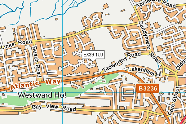 EX39 1UJ map - OS VectorMap District (Ordnance Survey)