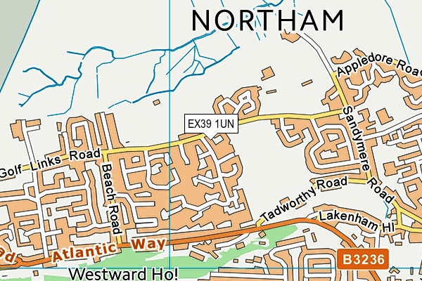 EX39 1UN map - OS VectorMap District (Ordnance Survey)