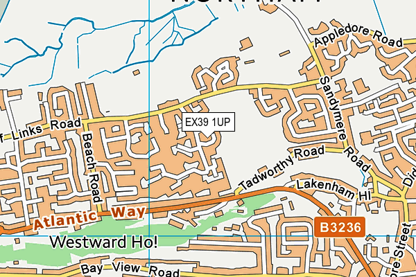 EX39 1UP map - OS VectorMap District (Ordnance Survey)