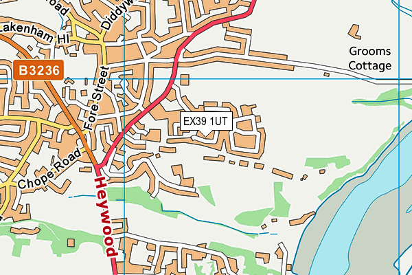 EX39 1UT map - OS VectorMap District (Ordnance Survey)