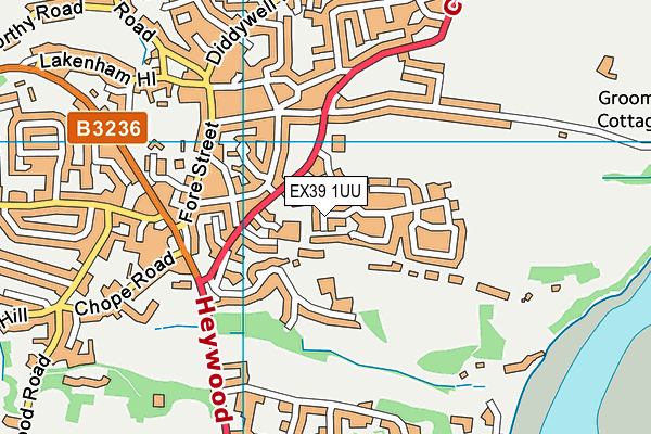 EX39 1UU map - OS VectorMap District (Ordnance Survey)