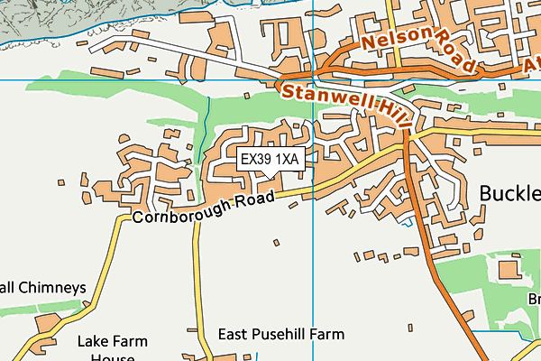 EX39 1XA map - OS VectorMap District (Ordnance Survey)