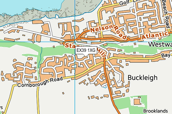 EX39 1XG map - OS VectorMap District (Ordnance Survey)