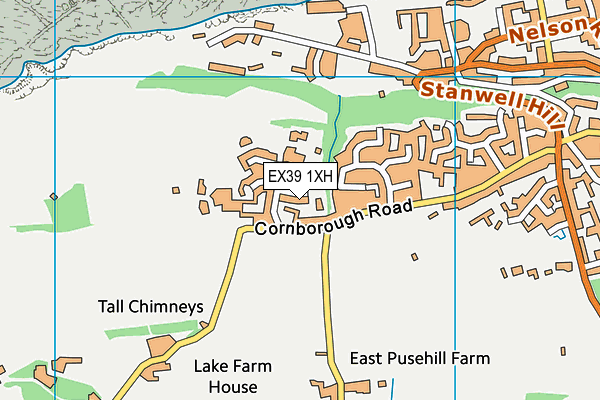 EX39 1XH map - OS VectorMap District (Ordnance Survey)