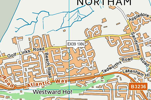EX39 1XN map - OS VectorMap District (Ordnance Survey)