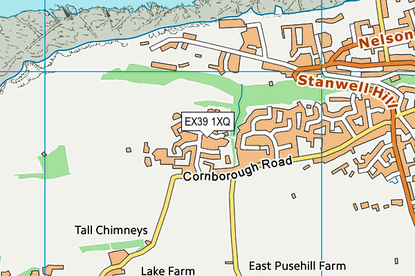 EX39 1XQ map - OS VectorMap District (Ordnance Survey)
