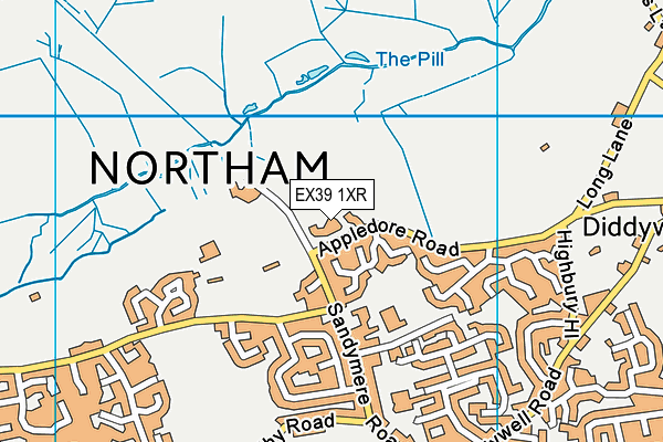 EX39 1XR map - OS VectorMap District (Ordnance Survey)