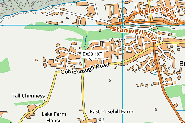 EX39 1XT map - OS VectorMap District (Ordnance Survey)