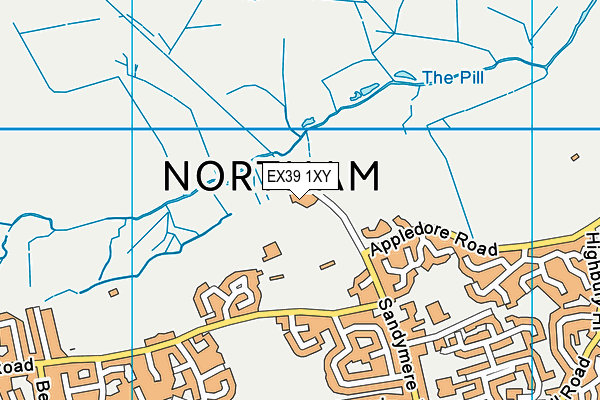 EX39 1XY map - OS VectorMap District (Ordnance Survey)