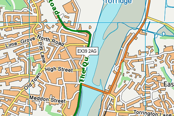 EX39 2AG map - OS VectorMap District (Ordnance Survey)