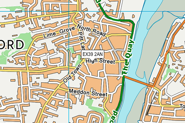 EX39 2AN map - OS VectorMap District (Ordnance Survey)