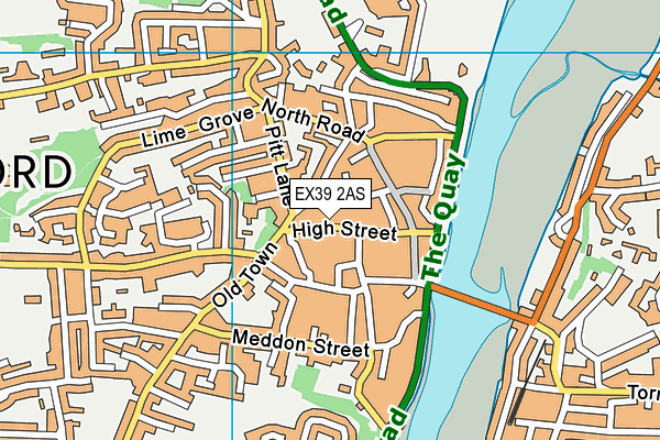 EX39 2AS map - OS VectorMap District (Ordnance Survey)
