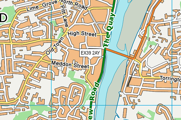 EX39 2AY map - OS VectorMap District (Ordnance Survey)