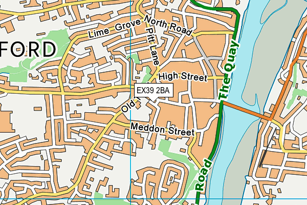 EX39 2BA map - OS VectorMap District (Ordnance Survey)