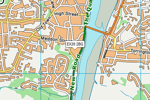 EX39 2BG map - OS VectorMap District (Ordnance Survey)