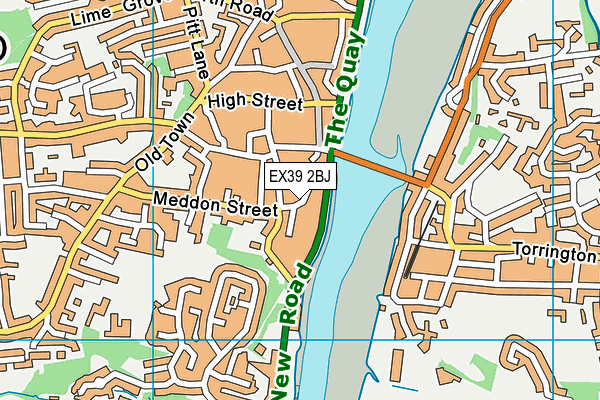 EX39 2BJ map - OS VectorMap District (Ordnance Survey)