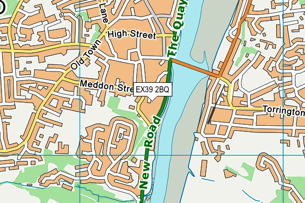 EX39 2BQ map - OS VectorMap District (Ordnance Survey)