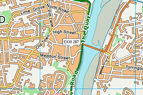 EX39 2BT map - OS VectorMap District (Ordnance Survey)