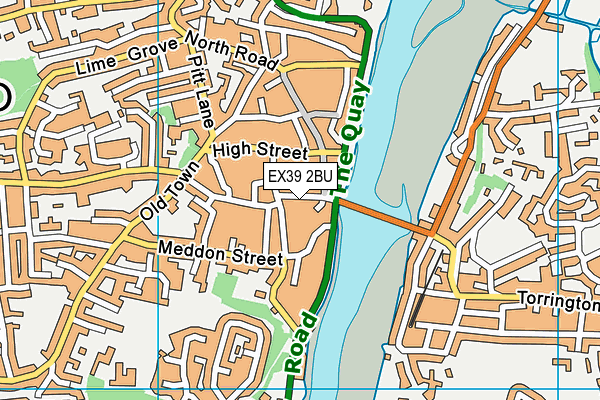 EX39 2BU map - OS VectorMap District (Ordnance Survey)