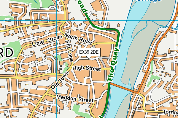 EX39 2DE map - OS VectorMap District (Ordnance Survey)