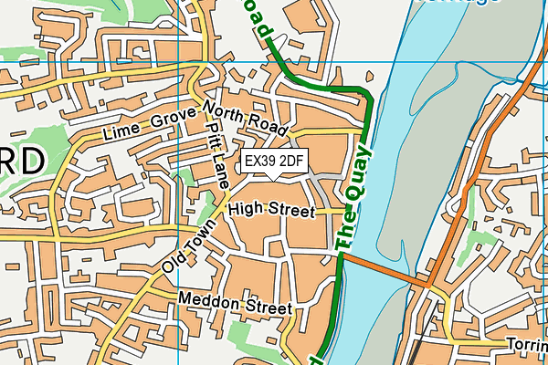 EX39 2DF map - OS VectorMap District (Ordnance Survey)
