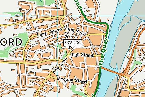 EX39 2DG map - OS VectorMap District (Ordnance Survey)