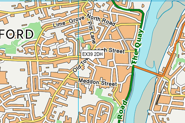 EX39 2DH map - OS VectorMap District (Ordnance Survey)