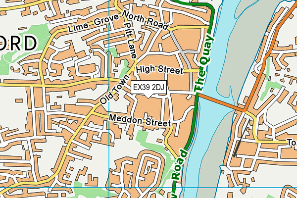 EX39 2DJ map - OS VectorMap District (Ordnance Survey)