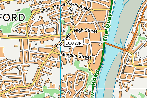 EX39 2DN map - OS VectorMap District (Ordnance Survey)