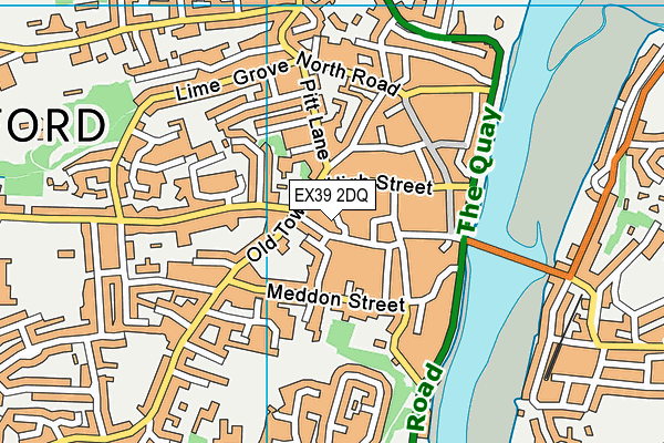 EX39 2DQ map - OS VectorMap District (Ordnance Survey)