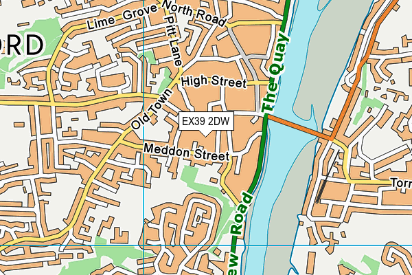 EX39 2DW map - OS VectorMap District (Ordnance Survey)