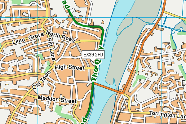 EX39 2HJ map - OS VectorMap District (Ordnance Survey)