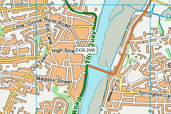 EX39 2HW map - OS VectorMap District (Ordnance Survey)