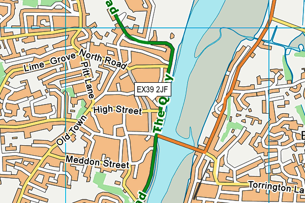 EX39 2JF map - OS VectorMap District (Ordnance Survey)