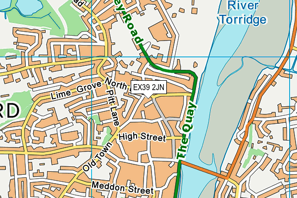 EX39 2JN map - OS VectorMap District (Ordnance Survey)