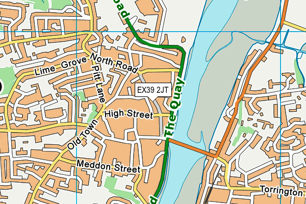 EX39 2JT map - OS VectorMap District (Ordnance Survey)