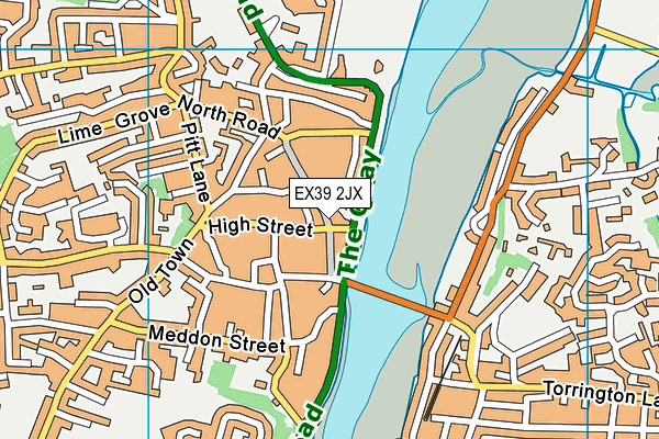 EX39 2JX map - OS VectorMap District (Ordnance Survey)