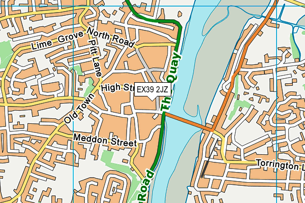 EX39 2JZ map - OS VectorMap District (Ordnance Survey)
