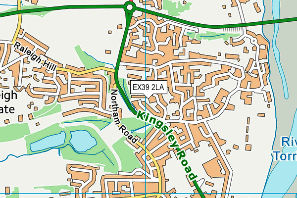 EX39 2LA map - OS VectorMap District (Ordnance Survey)