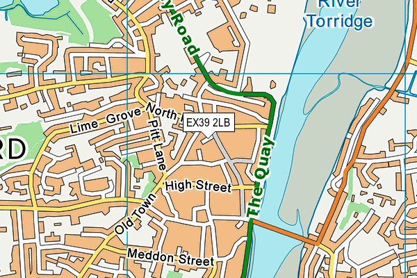 EX39 2LB map - OS VectorMap District (Ordnance Survey)