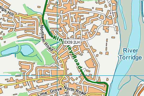 EX39 2LH map - OS VectorMap District (Ordnance Survey)