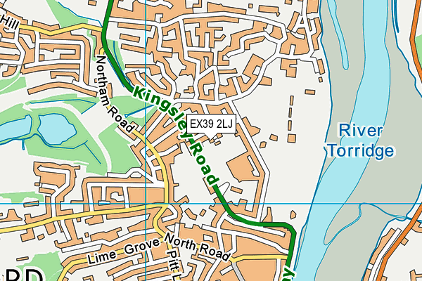 EX39 2LJ map - OS VectorMap District (Ordnance Survey)