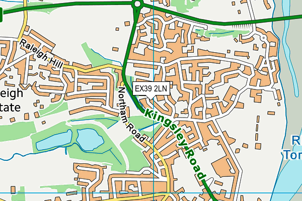 EX39 2LN map - OS VectorMap District (Ordnance Survey)
