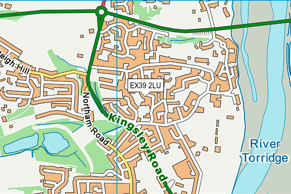 EX39 2LU map - OS VectorMap District (Ordnance Survey)