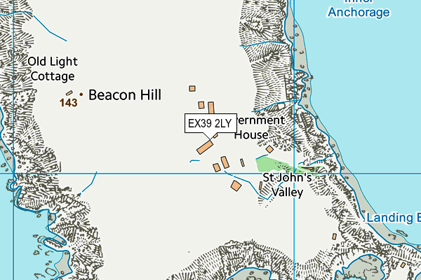 EX39 2LY map - OS VectorMap District (Ordnance Survey)