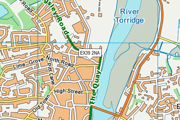 EX39 2NA map - OS VectorMap District (Ordnance Survey)