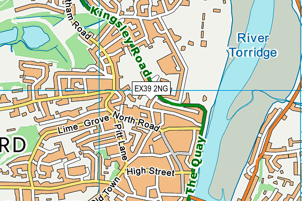 Bideford Sports Ground map (EX39 2NG) - OS VectorMap District (Ordnance Survey)